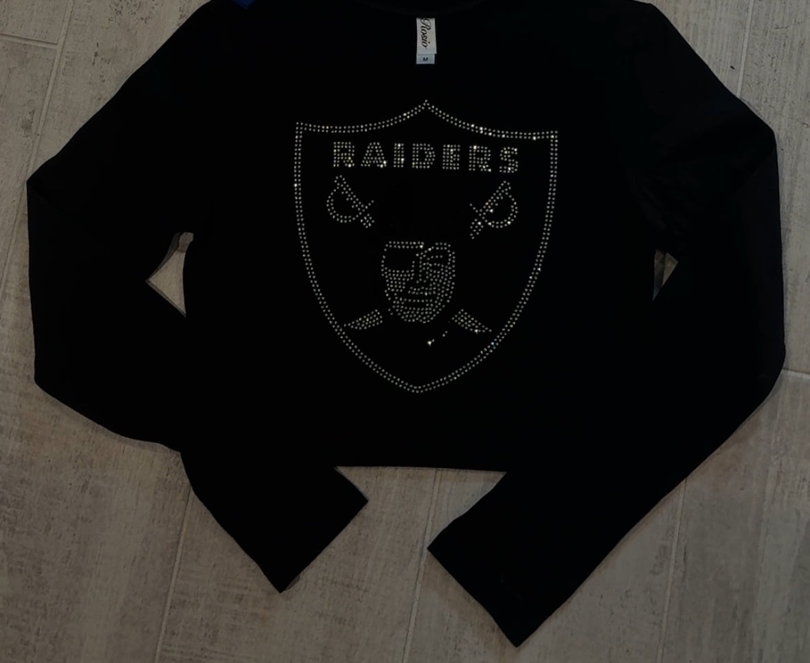 Raiders Long Sleeve Baby Tee
