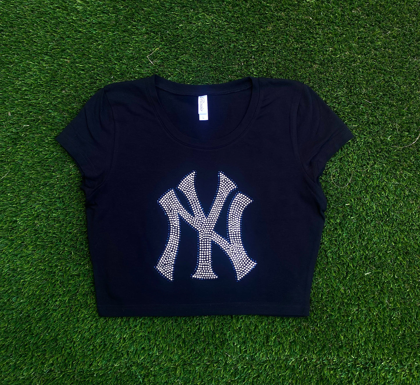 NY Yankees Rhinestone Baby Tee