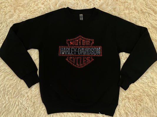 Harley Davidson Rhinestone Crewneck