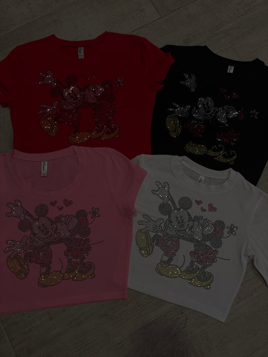 Mouse Lovers Rhinestone Baby Tee
