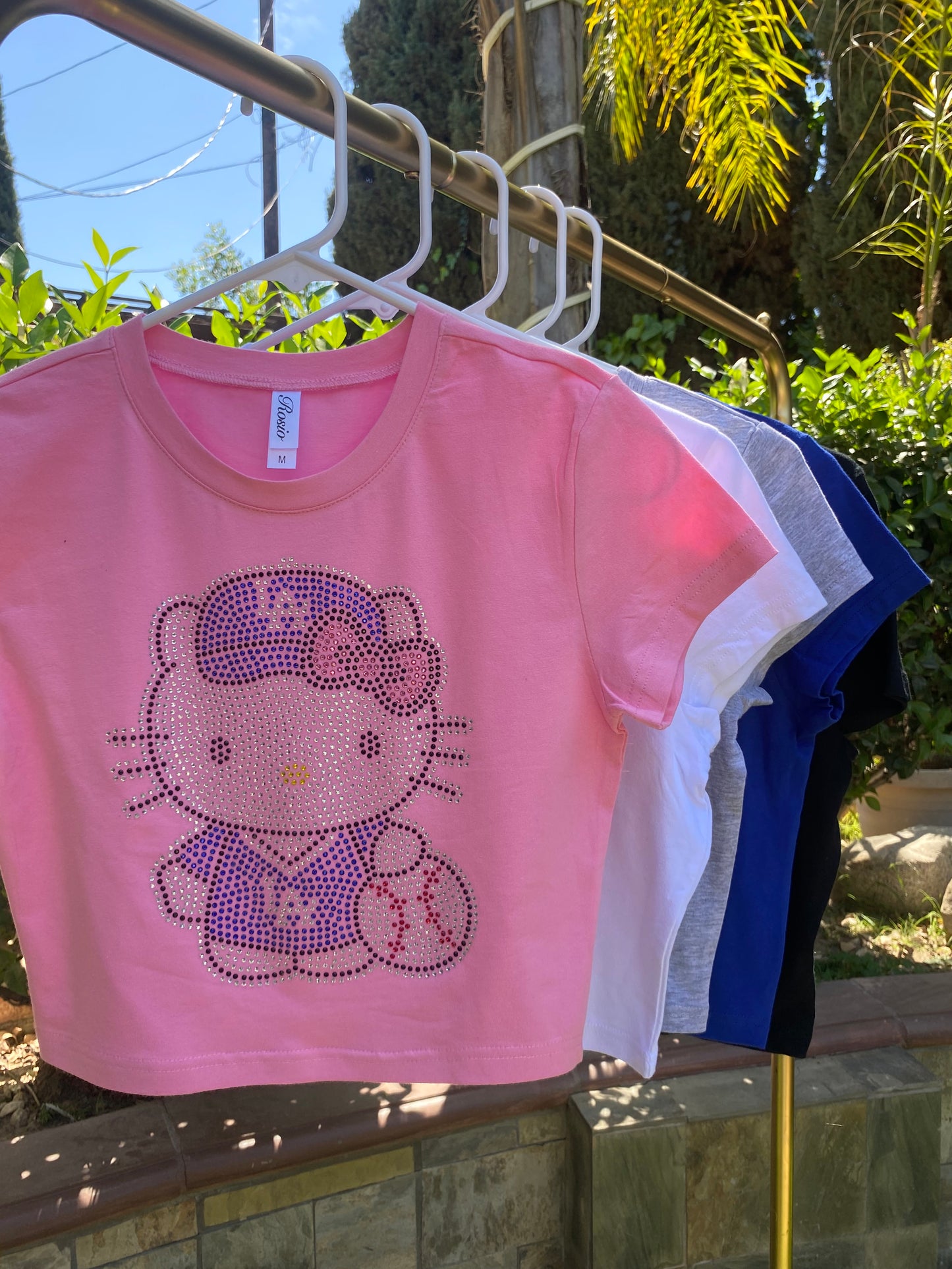 Hello Kitty Dodgers Rhinestone Baby Tee