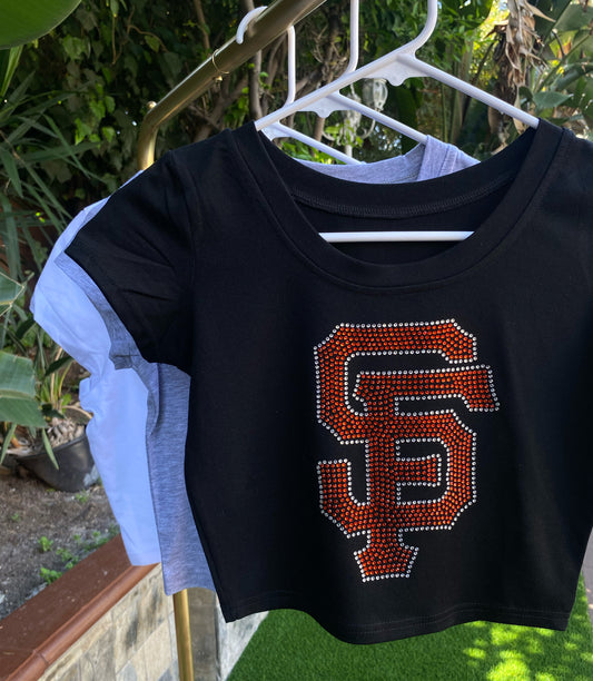 SF Giants Rhinestone Baby Tee