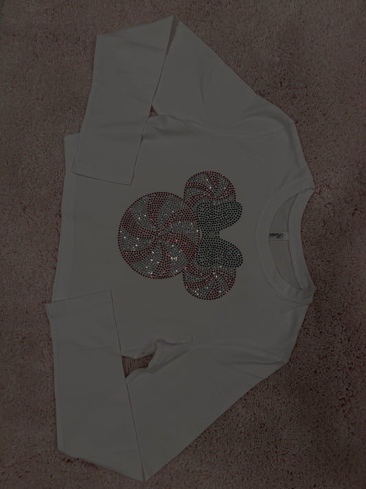 Peppermint Ears Long Sleeve Baby Tee