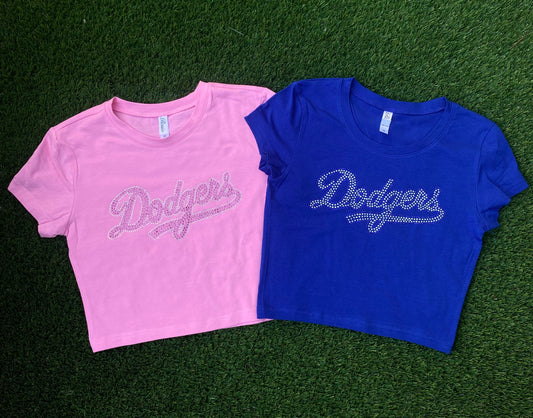 Dodgers Rhinestone Baby Tee