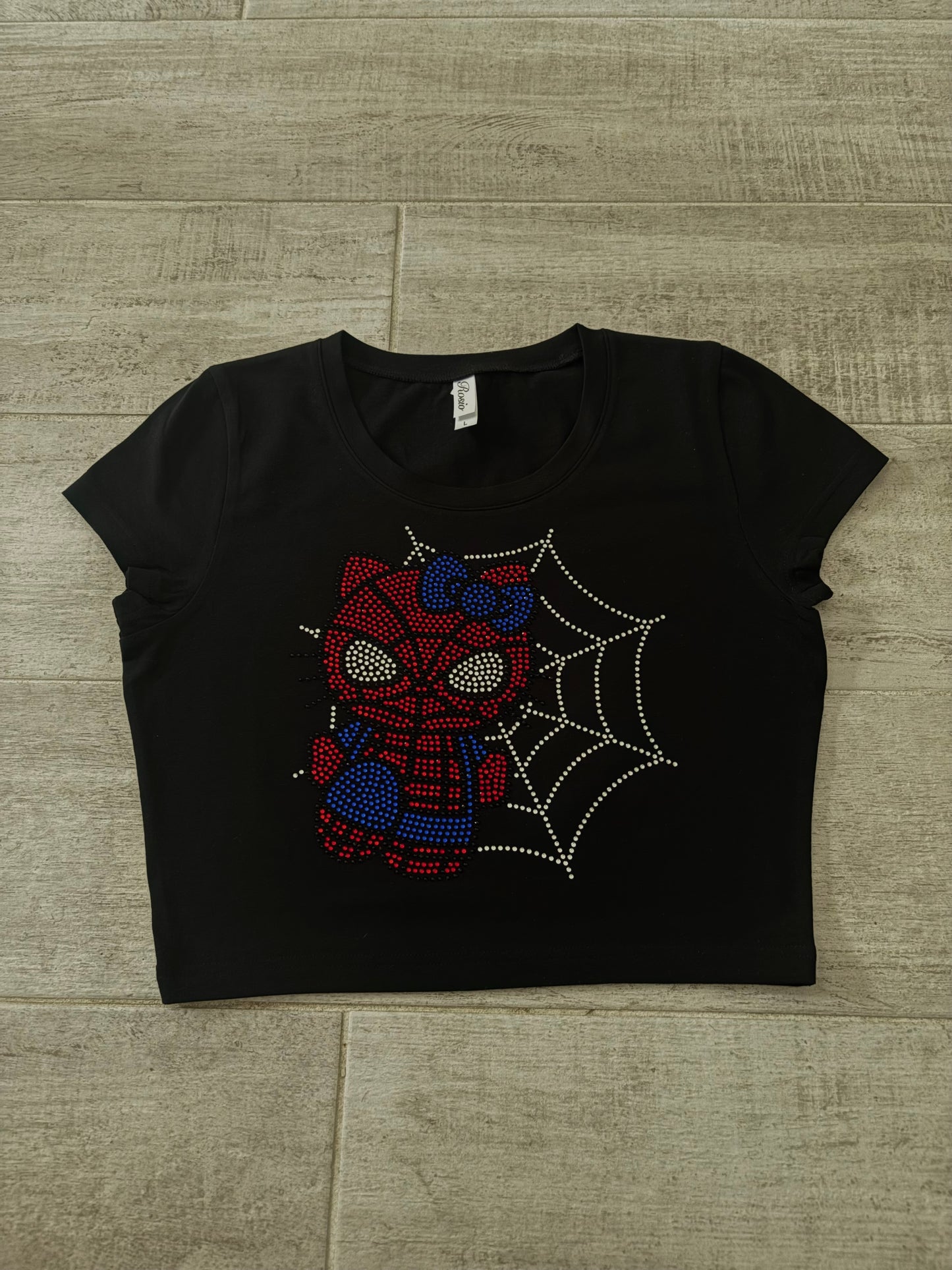 Hello Spidey Rhinestone Baby Tee
