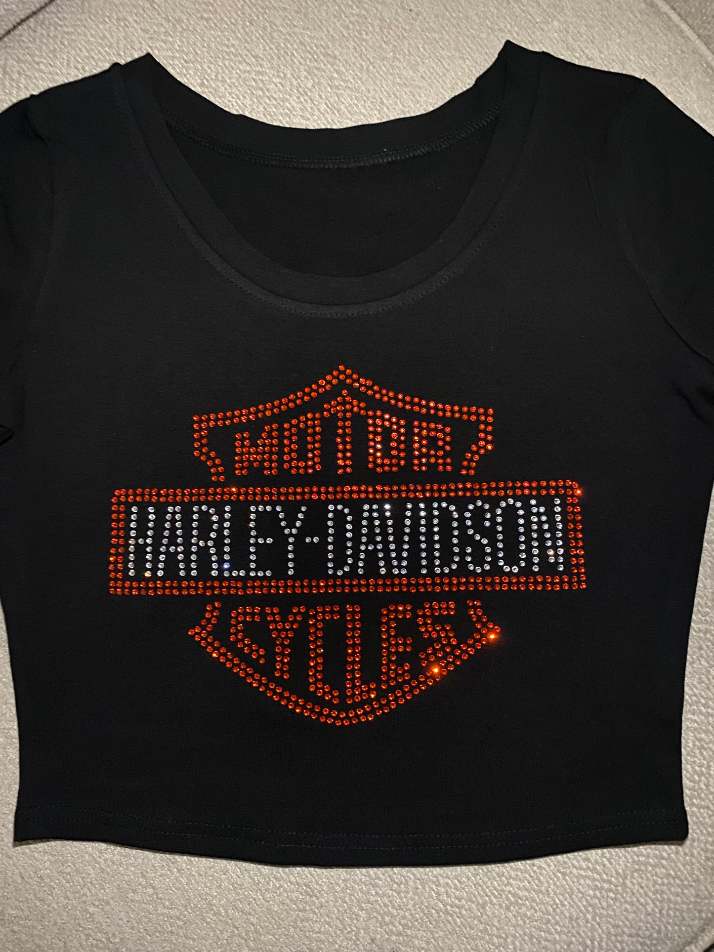 Harley Davidson Rhinestone Baby Tee