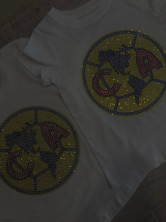 Club America Rhinestone Baby Tee