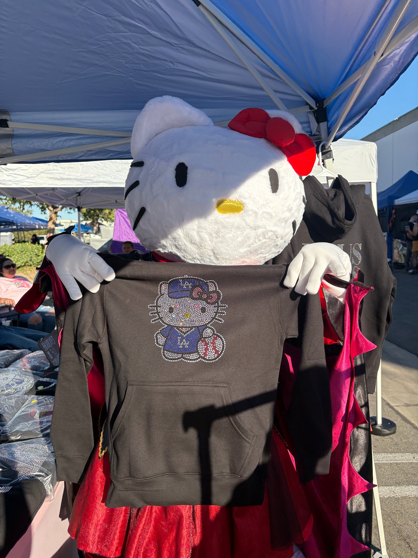 Hello Kitty Dodgers Rhinestone Hoodie