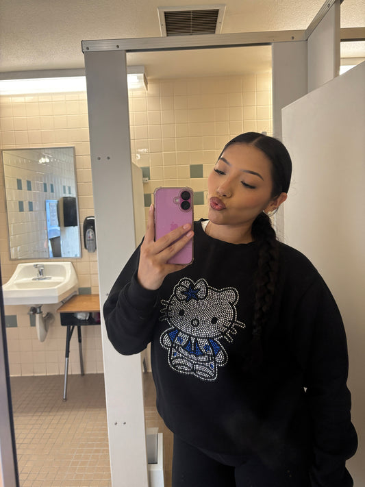 Hello Kitty Dallas Cheerleader Rhinestone Crewneck