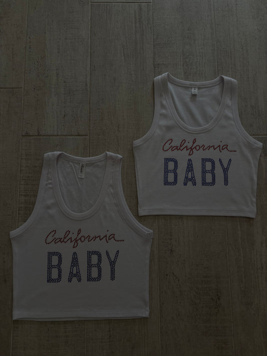 California Baby Rhinestone Tank