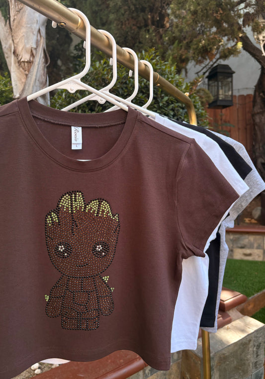 Groot Rhinestone Baby Tee