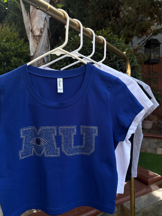 MU Rhinestone Baby Tee