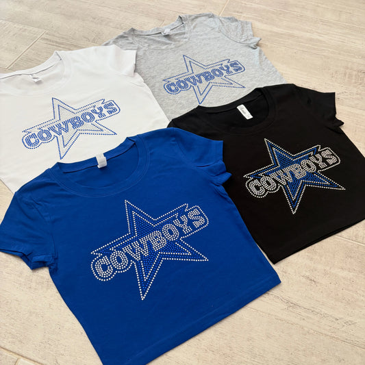 Cowboys Rhinestone Baby Tee