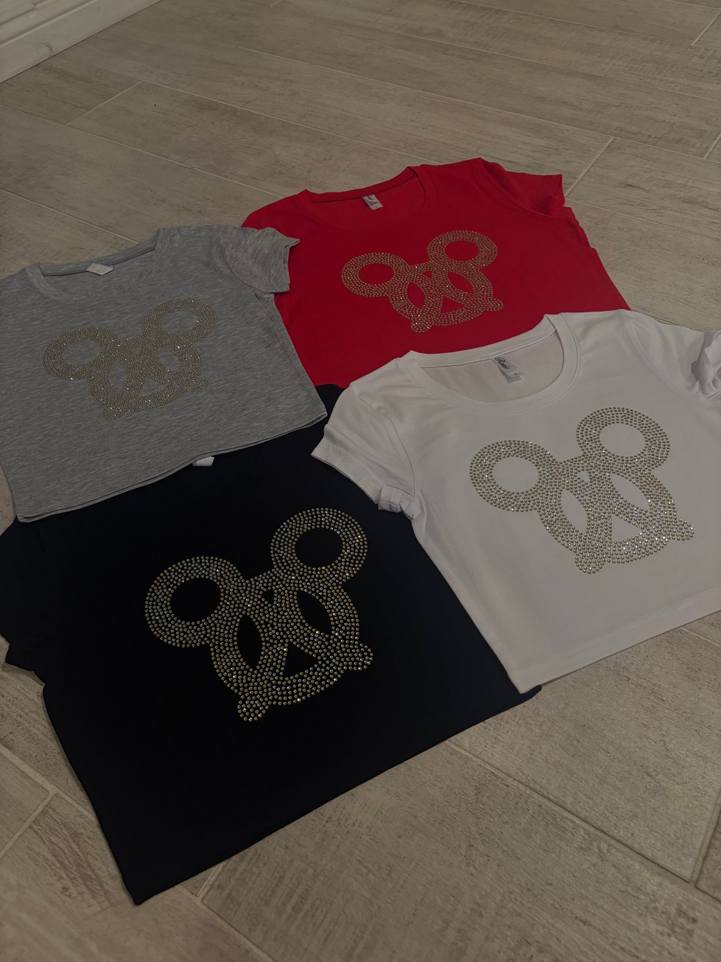 Pretzel Rhinestone Baby Tee