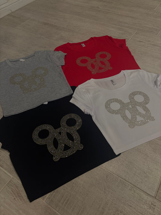 Pretzel Rhinestone Baby Tee